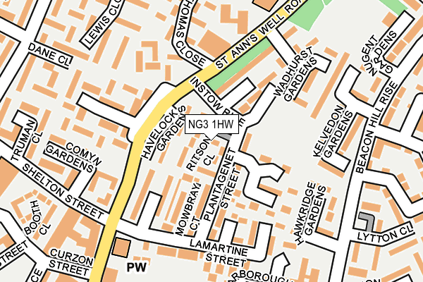 NG3 1HW map - OS OpenMap – Local (Ordnance Survey)