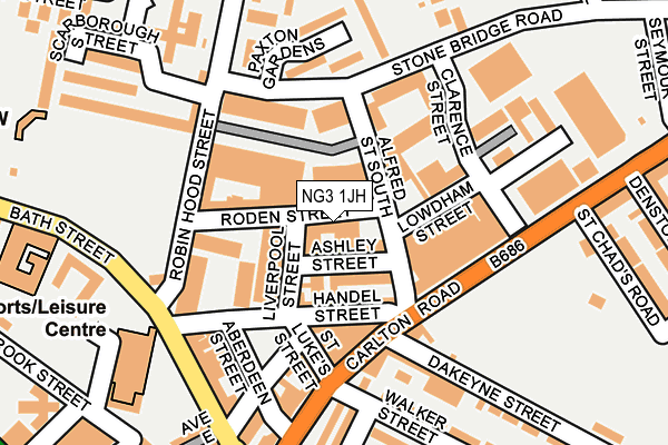 NG3 1JH map - OS OpenMap – Local (Ordnance Survey)