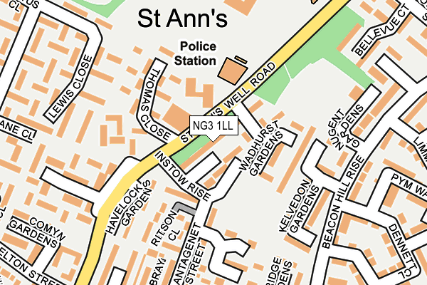 NG3 1LL map - OS OpenMap – Local (Ordnance Survey)