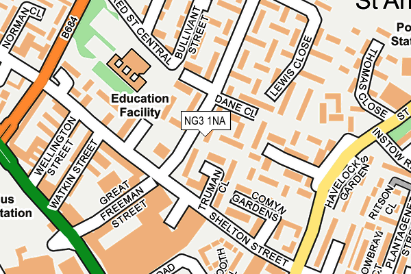 NG3 1NA map - OS OpenMap – Local (Ordnance Survey)