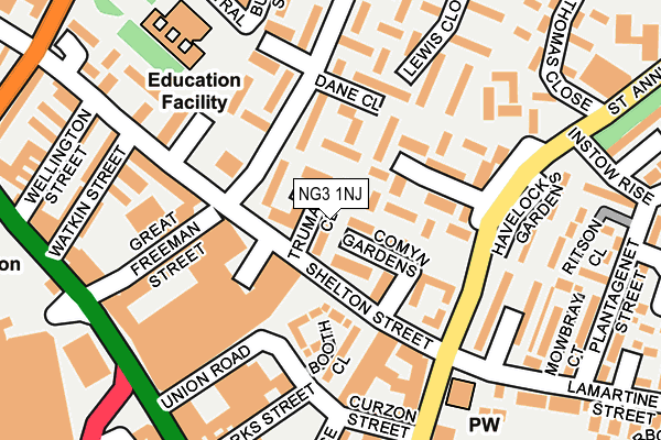 NG3 1NJ map - OS OpenMap – Local (Ordnance Survey)