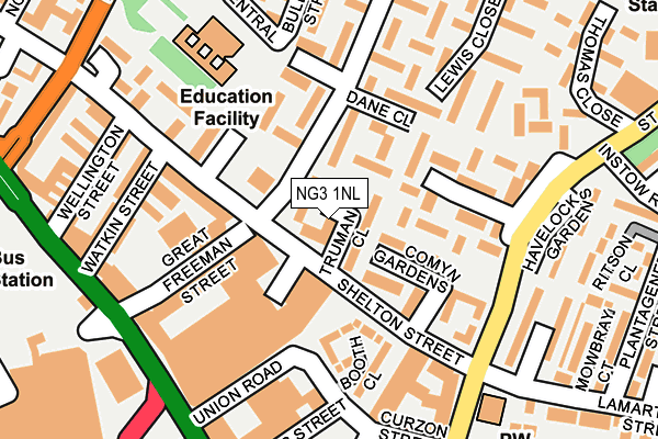 NG3 1NL map - OS OpenMap – Local (Ordnance Survey)