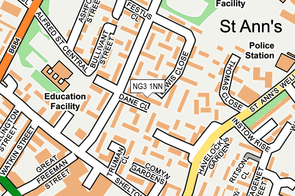 NG3 1NN map - OS OpenMap – Local (Ordnance Survey)