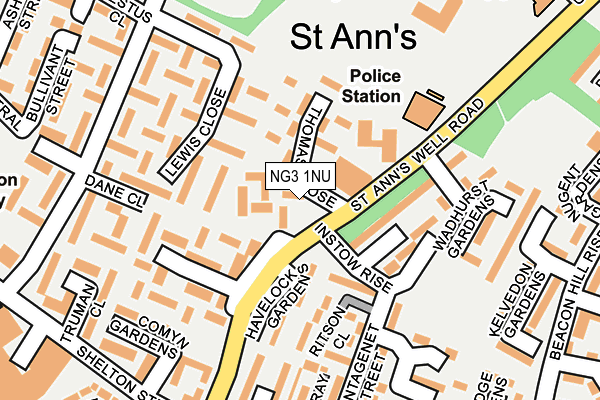 NG3 1NU map - OS OpenMap – Local (Ordnance Survey)