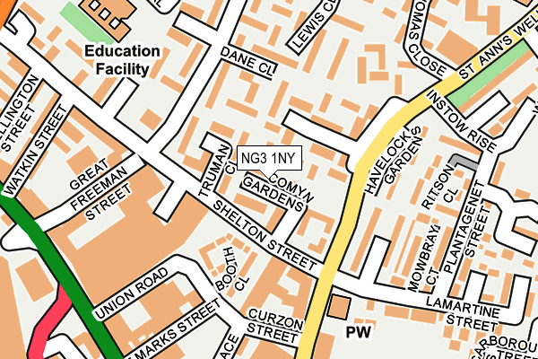 NG3 1NY map - OS OpenMap – Local (Ordnance Survey)