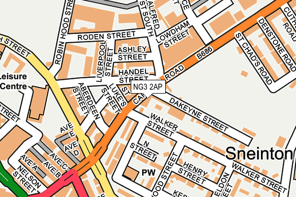NG3 2AP map - OS OpenMap – Local (Ordnance Survey)