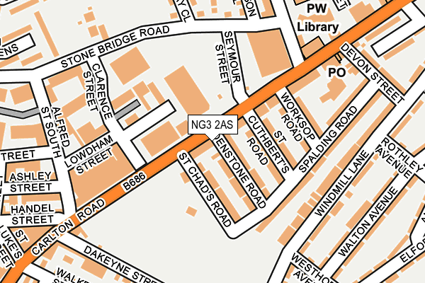 NG3 2AS map - OS OpenMap – Local (Ordnance Survey)