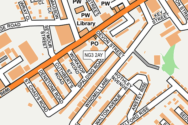 NG3 2AY map - OS OpenMap – Local (Ordnance Survey)