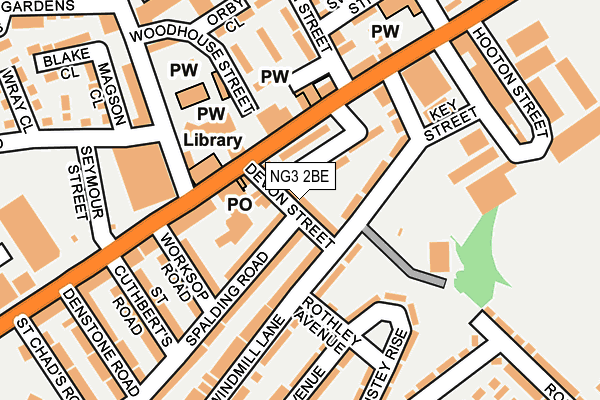 NG3 2BE map - OS OpenMap – Local (Ordnance Survey)