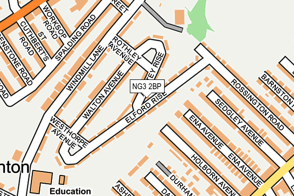 NG3 2BP map - OS OpenMap – Local (Ordnance Survey)