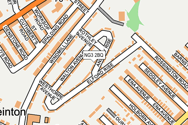 NG3 2BQ map - OS OpenMap – Local (Ordnance Survey)