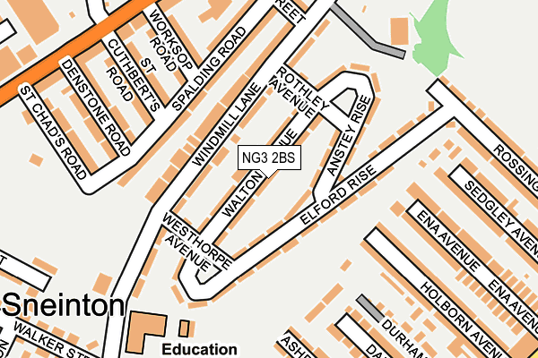 NG3 2BS map - OS OpenMap – Local (Ordnance Survey)