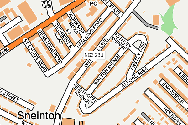 NG3 2BU map - OS OpenMap – Local (Ordnance Survey)