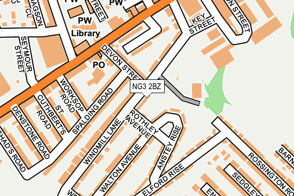 NG3 2BZ map - OS OpenMap – Local (Ordnance Survey)