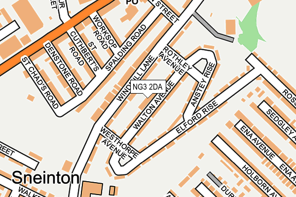 NG3 2DA map - OS OpenMap – Local (Ordnance Survey)