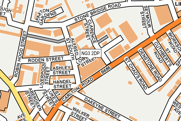 NG3 2DP map - OS OpenMap – Local (Ordnance Survey)