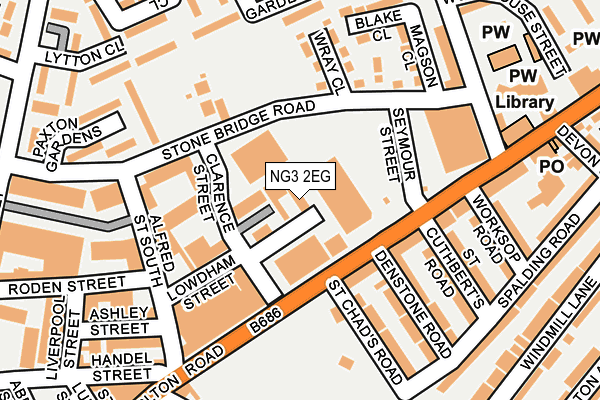 NG3 2EG map - OS OpenMap – Local (Ordnance Survey)