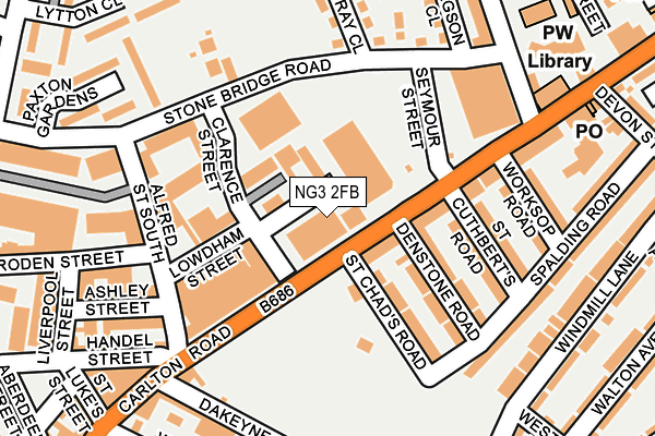 NG3 2FB map - OS OpenMap – Local (Ordnance Survey)