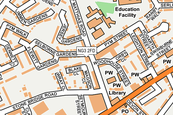 NG3 2FD map - OS OpenMap – Local (Ordnance Survey)