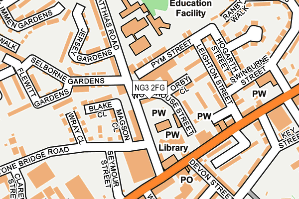 NG3 2FG map - OS OpenMap – Local (Ordnance Survey)