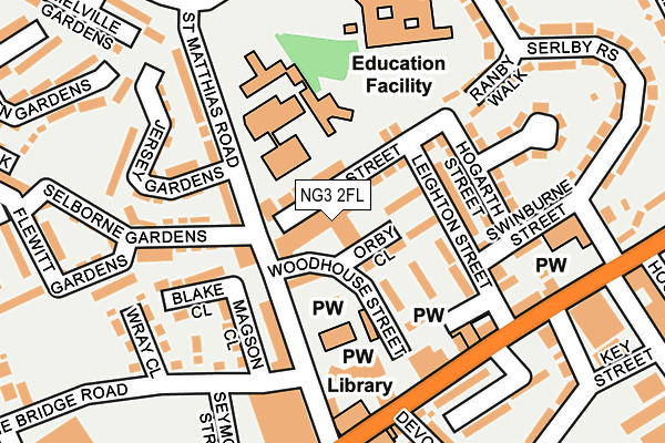 NG3 2FL map - OS OpenMap – Local (Ordnance Survey)