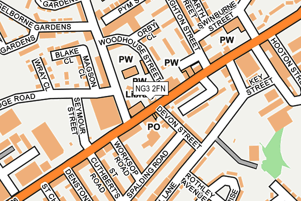 NG3 2FN map - OS OpenMap – Local (Ordnance Survey)