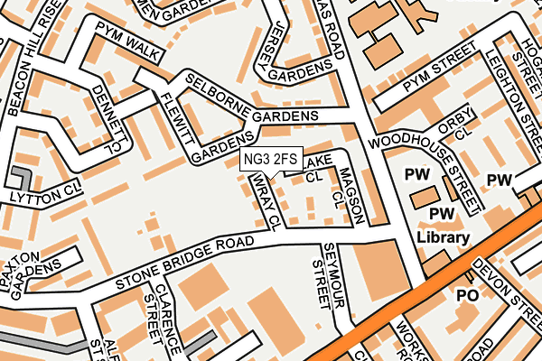 NG3 2FS map - OS OpenMap – Local (Ordnance Survey)