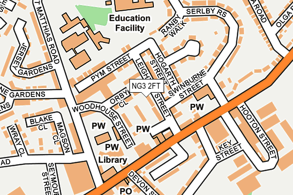 NG3 2FT map - OS OpenMap – Local (Ordnance Survey)