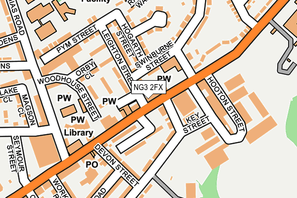 NG3 2FX map - OS OpenMap – Local (Ordnance Survey)
