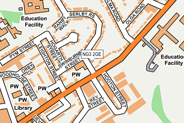 NG3 2GE map - OS OpenMap – Local (Ordnance Survey)