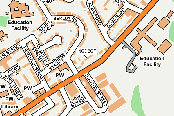 NG3 2GF map - OS OpenMap – Local (Ordnance Survey)