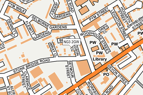 NG3 2GW map - OS OpenMap – Local (Ordnance Survey)