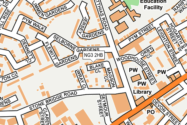 NG3 2HB map - OS OpenMap – Local (Ordnance Survey)