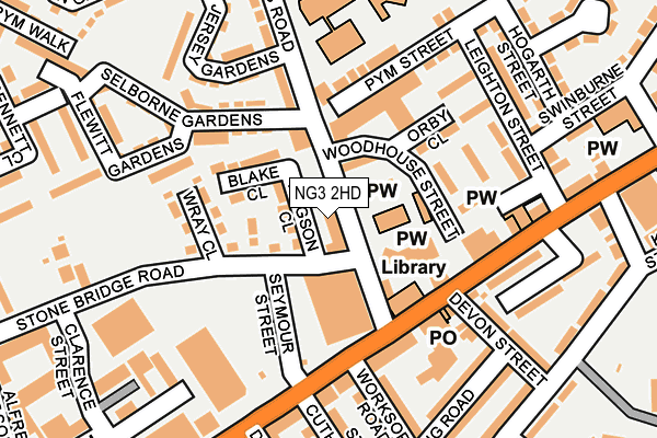 NG3 2HD map - OS OpenMap – Local (Ordnance Survey)