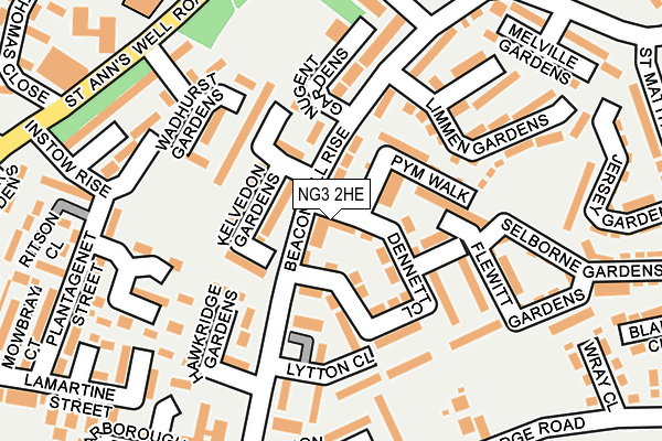 NG3 2HE map - OS OpenMap – Local (Ordnance Survey)