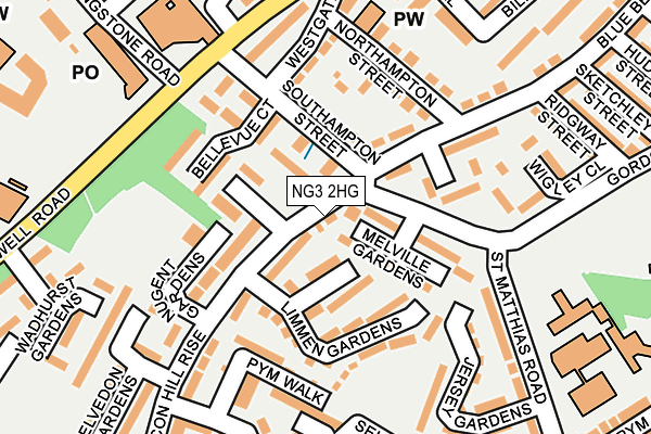 NG3 2HG map - OS OpenMap – Local (Ordnance Survey)