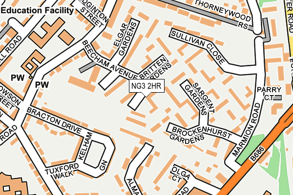 NG3 2HR map - OS OpenMap – Local (Ordnance Survey)