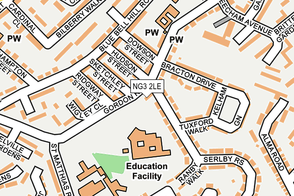 NG3 2LE map - OS OpenMap – Local (Ordnance Survey)