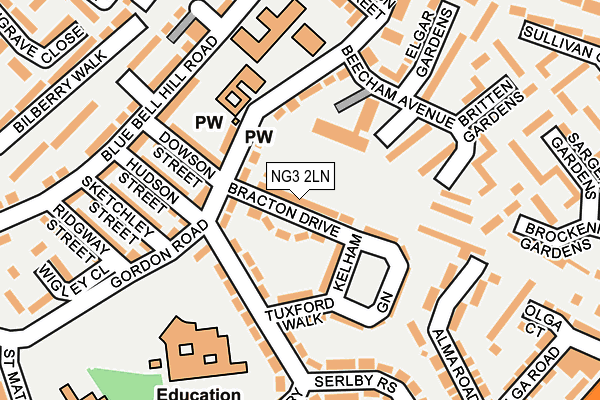 NG3 2LN map - OS OpenMap – Local (Ordnance Survey)