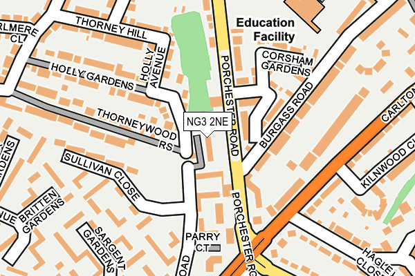 NG3 2NE map - OS OpenMap – Local (Ordnance Survey)