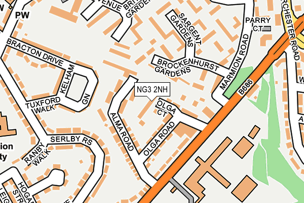 NG3 2NH map - OS OpenMap – Local (Ordnance Survey)