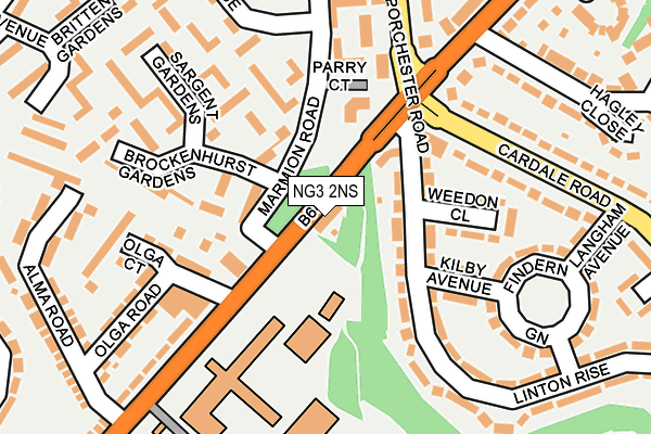 NG3 2NS map - OS OpenMap – Local (Ordnance Survey)