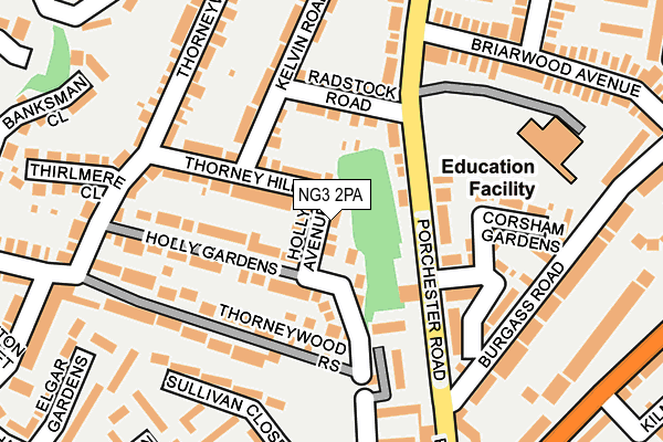 NG3 2PA map - OS OpenMap – Local (Ordnance Survey)