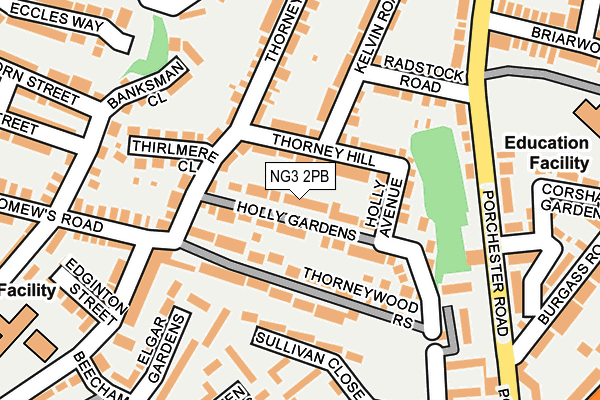 NG3 2PB map - OS OpenMap – Local (Ordnance Survey)
