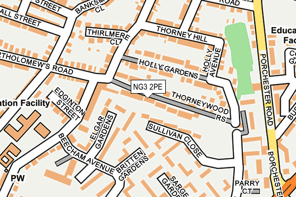 NG3 2PE map - OS OpenMap – Local (Ordnance Survey)