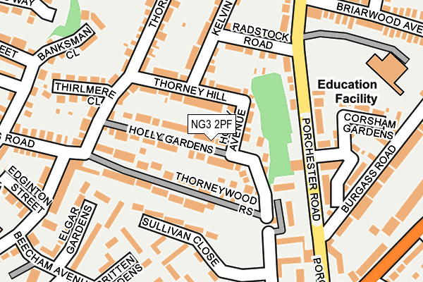 NG3 2PF map - OS OpenMap – Local (Ordnance Survey)