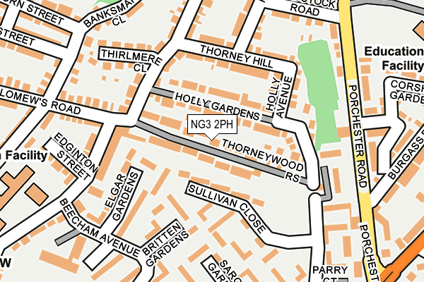 NG3 2PH map - OS OpenMap – Local (Ordnance Survey)