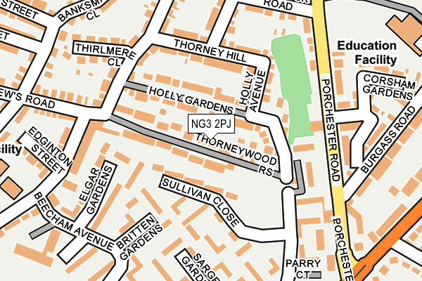 NG3 2PJ map - OS OpenMap – Local (Ordnance Survey)