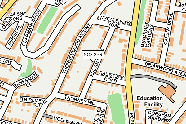 NG3 2PR map - OS OpenMap – Local (Ordnance Survey)