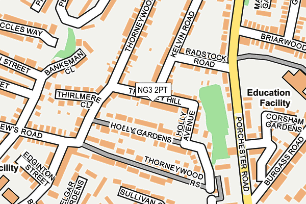 NG3 2PT map - OS OpenMap – Local (Ordnance Survey)